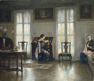 Moeder en Maria - Edmund Charles Tarbell — weergave van het kunstwerk