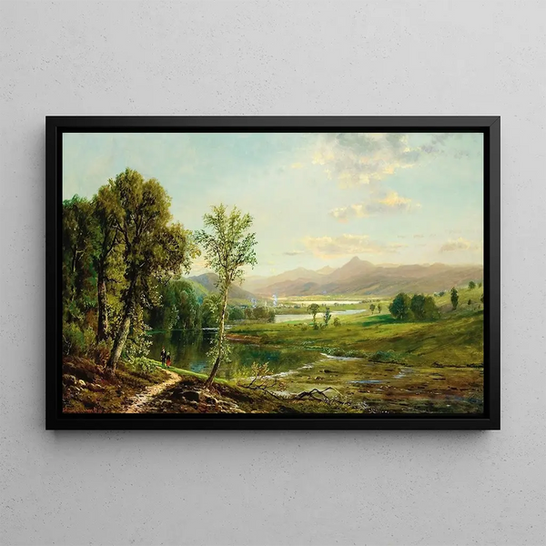 Edmund Darch Lewis - Figures Walking Along the River.webp