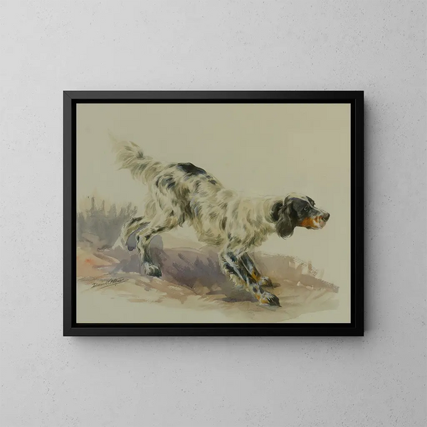 Een Engelse Springer in actie - Edmund Henry Osthaus — ingelijst kunstwerk aan de muur