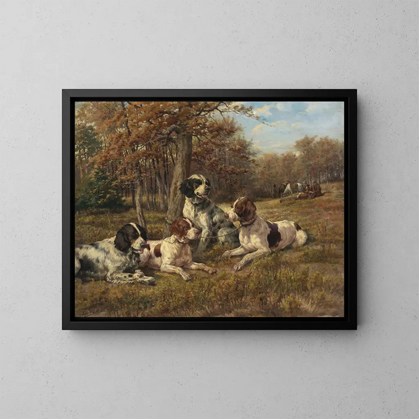 Setters au repos - Edmund Henry Osthaus — ingelijst kunstwerk aan de muur