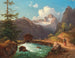 Een uitzicht op het Dachstein-massief - Edmund Mahlknecht — weergave van het kunstwerk