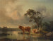 Rastende Khe au Weiher 1854 - Edmund Mahlknecht — weergave van het kunstwerk
