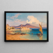 Vue de la Riviera di Chiaia au Castel dell'Ovo, Naples - Edmund Von Wrndle — framed artwork on a wall