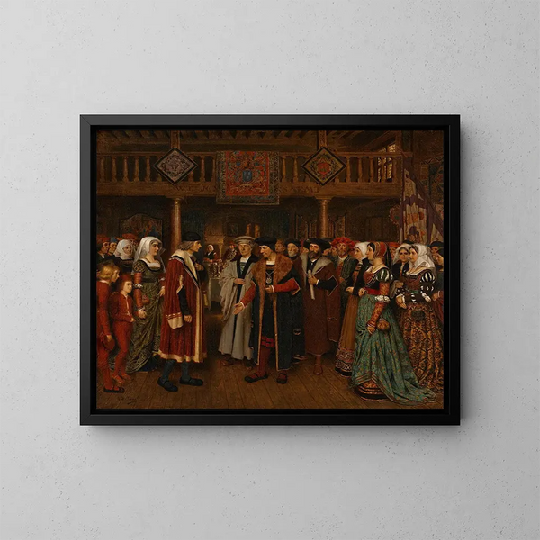 La réception de Quentin Metsys dans la Guilde de Saint-Luc d'Anvers - Édouard De Jans — ingelijst kunstwerk aan de muur