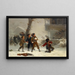 Sneeuwbalgevecht - Édouard Girardet — ingelijst kunstwerk aan de muur