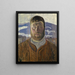 Zelfportret - Édouard Vallet — ingelijst kunstwerk aan de muur