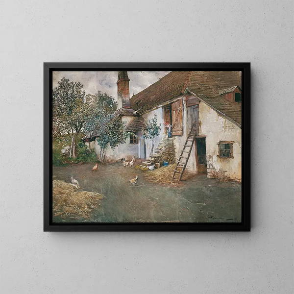 Ferme in Neder-Oostenrijk - Eduard Ameseder — ingelijst kunstwerk aan de muur