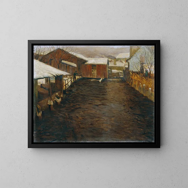 Winter - Eduard Ameseder — ingelijst kunstwerk aan de muur