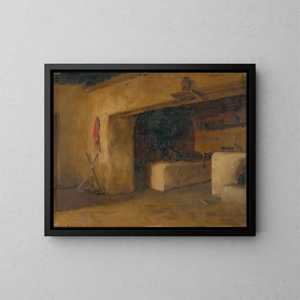 Binnenhuis schilderij - Eduard Ballo — ingelijst kunstwerk aan de muur