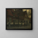 Huizen op de Breedstraat in Enkhuizen - Eduard Karsen — ingelijst kunstwerk aan de muur