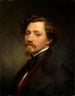 portret van de schilder Louis Coblitz - Eduard Magnus — weergave van het kunstwerk