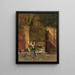 Sweeping the Courtyard - Eduard Majsch — framed artwork on a wall