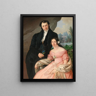 Eduard Ritter - Portrait of Anton Zhuber and his Wife Theresia Zhuber.webp