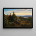 Landschap van de Chiemsee met uitzicht op de Beierse Alpen - Eduard Schleich de Oudere — ingelijst kunstwerk aan de muur