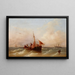 Maritiem landschap - Eduard Schmidt — ingelijst kunstwerk aan de muur