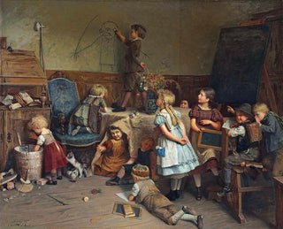 Eduard SchulzBriesen - The Young Artist  School Recess.webp
