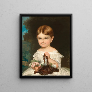 Eduard Swoboda - A Girl in a White Frock with Roses.webp