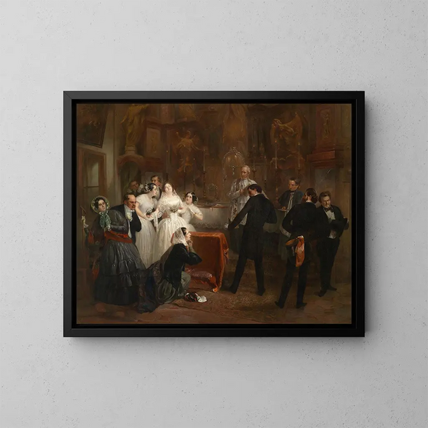 La fiancée délaissée - Eduard Swoboda — ingelijst kunstwerk aan de muur