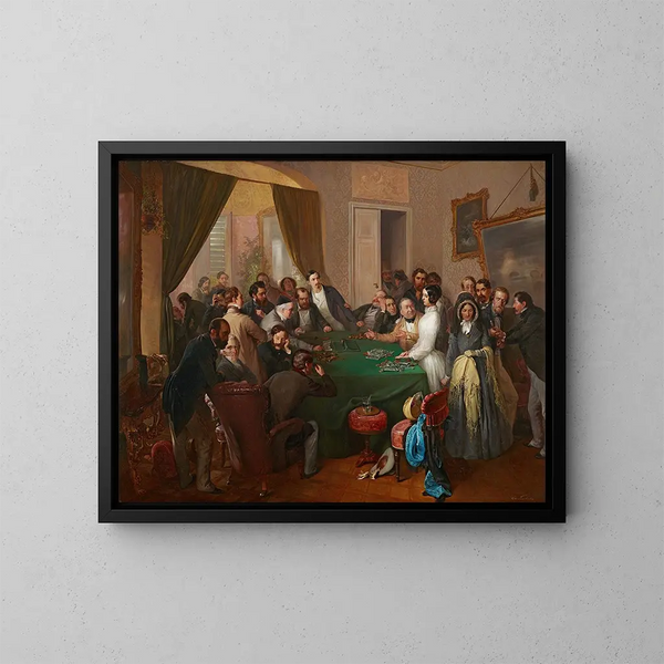 Va banque - Eduard Swoboda — ingelijst kunstwerk aan de muur