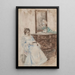Woman reading - Eduard Veith — framed artwork on a wall