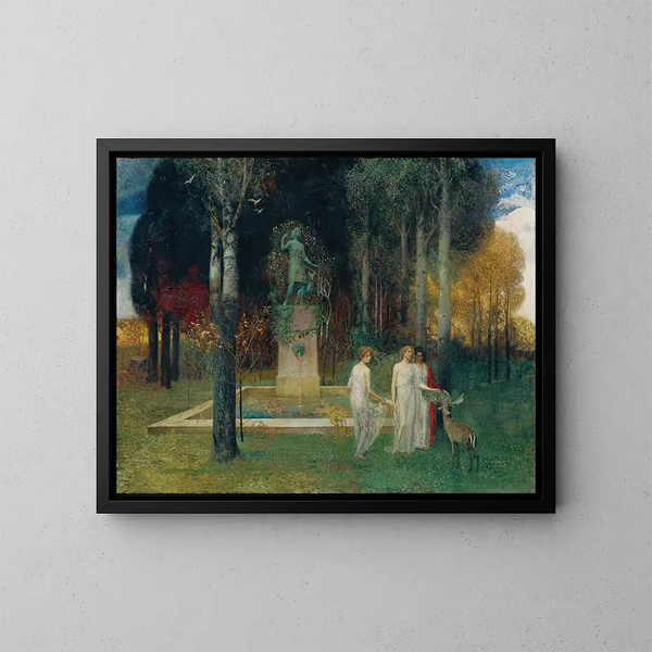 Nymphe au bassin - Eduard Veith — ingelijst kunstwerk aan de muur