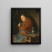 De wijnmeester - Eduard von Grützner — ingelijst kunstwerk aan de muur