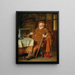 Falstaff met een zwaard, wijnkan en glas - Eduard von Grützner — ingelijst kunstwerk aan de muur