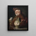 Falstaff aan tafel met een wijnkruik en een tinnen beker - Eduard von Grützner — ingelijst kunstwerk aan de muur