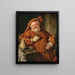 Falstaff met een kruik en een glas - Eduard von Grützner — ingelijst kunstwerk aan de muur