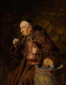 Monnik drinkend - Eduard von Grützner — weergave van het kunstwerk