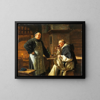 Goldeck van Schlumberger - Eduard von Grützner — ingelijst kunstwerk aan de muur