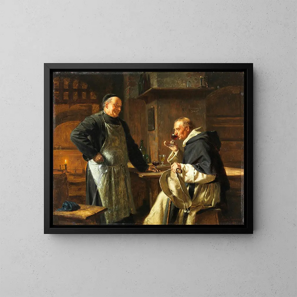 Goldeck van Schlumberger - Eduard von Grützner — ingelijst kunstwerk aan de muur