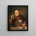 Het monnikenmaal - Eduard von Grützner — ingelijst kunstwerk aan de muur