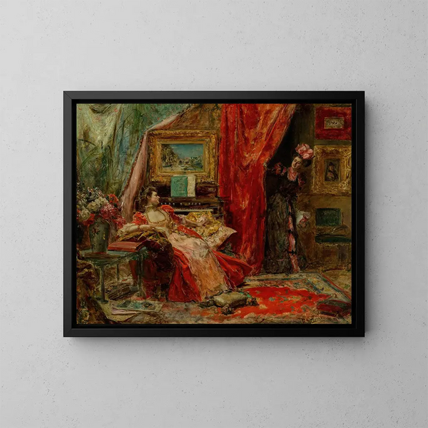 Een verrassing - Eduardo León Garrido — ingelijst kunstwerk aan de muur