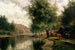 Zomerlandschap - Edvard Bergh — weergave van het kunstwerk