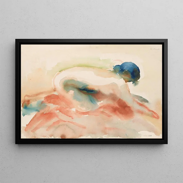 Woman Kneeling - Edvard Munch — framed artwork on a wall