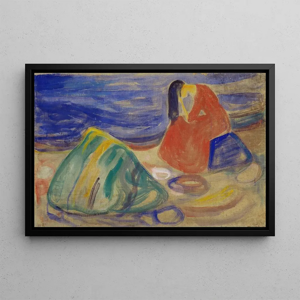 Edvard Munch - Melancholy Weeping Woman on the Beach.webp