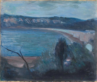 Licht van de maan op de Middellandse Zee - Edvard Munch — weergave van het kunstwerk