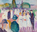 Wandelingen in de lente - Edvard Munch — weergave van het kunstwerk