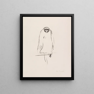 Edvard Munch - Sitzender Raubvogel Adler.webp