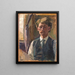 Zelfportret - Edvard Weie — ingelijst kunstwerk aan de muur
