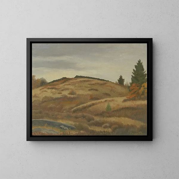 Herfstvelden - Edward Bruce — ingelijst kunstwerk aan de muur