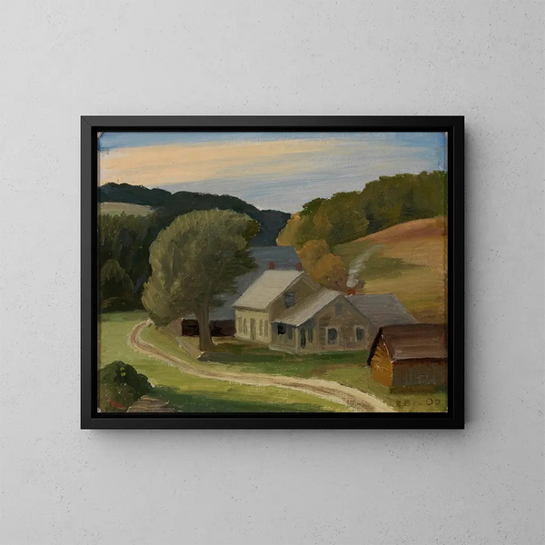 Landschap - Edward Bruce — ingelijst kunstwerk aan de muur