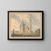 van het Brechin-kathedraalschilderij en ronde toren, Forfarshire, Schotland - Edward Dayes — ingelijst kunstwerk aan de muur