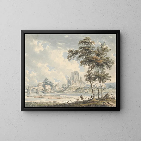 Abdij van Kelso, Rosburghshire - Edward Dayes — ingelijst kunstwerk aan de muur