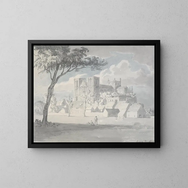 Minster de Ripon - Edward Dayes — ingelijst kunstwerk aan de muur