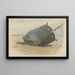 Hulk gestrand op het strand - Edward Duncan — ingelijst kunstwerk aan de muur