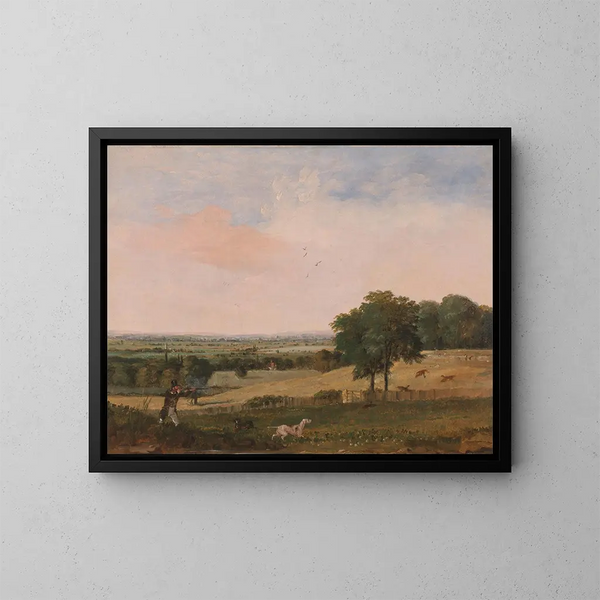 Jachttir à la perdrix - Edward Duncan — ingelijst kunstwerk aan de muur