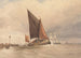 Zeilboot op zee - Edward Duncan — weergave van het kunstwerk