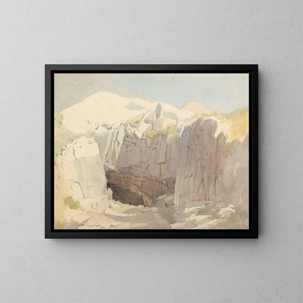 Studie van de rotsen bij Mumbles - Edward Duncan — ingelijst kunstwerk aan de muur